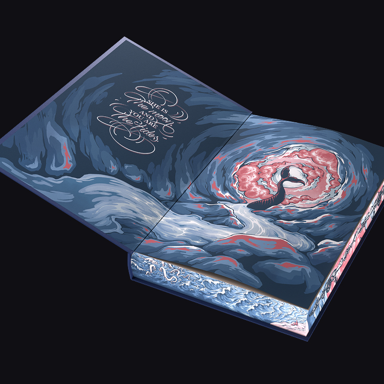 Custom endsheets by Lila Raymond. 