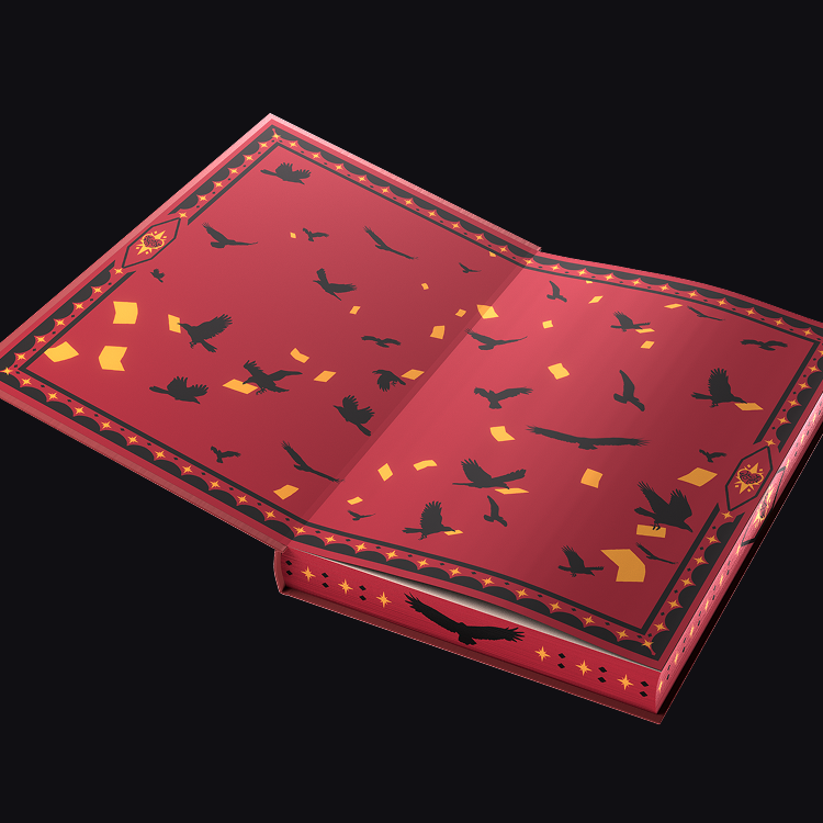 Custom endsheets by Umaimah Damakka.